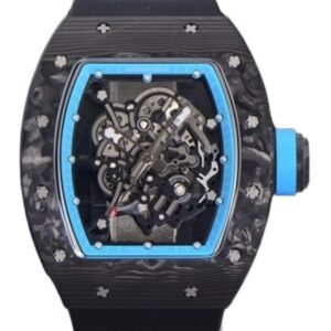 리차드밀 RM055 42.7mm Carbon Fiber Black Rubber Strap Skeletonized Blue Dial[ZF]