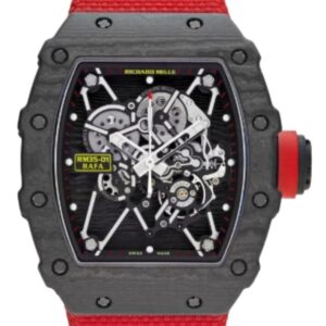 리차드밀 RM35-01 42mm Black Carbon Fiber Red Canvas Strap Black Skeletonized[BBR]