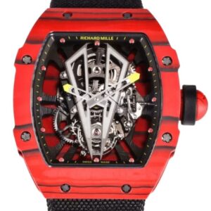 리차드밀 RM27-03 40mm 'Tourbillon' Red Carbon Case Textile Strap Skeletonized Dial[BBR]