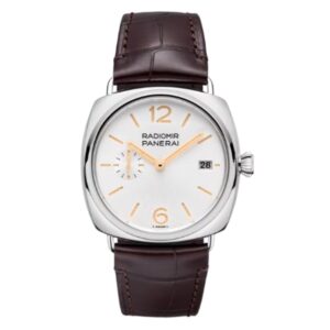 파네라이 라디오미르 40mm Quaranta Automatic PAM01292 Steel Leather Strap White Dial[VS]