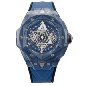 위블로 빅뱅 Sang Bleu II 45mm 418.GX.2001.RX.MXM21 Blue Ceramics Blue Rubber Strap Blue Skeletonized Dial[BBF]