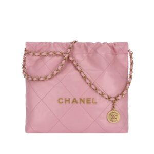 [탑티어/해외배송]샤넬 *정품가죽* 22백 스몰 핸드백(핑크/금장/카프스킨)