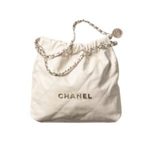 [프리미엄/해외배송]샤넬 22백 스몰 핸드백(화이트/은장/램스킨)