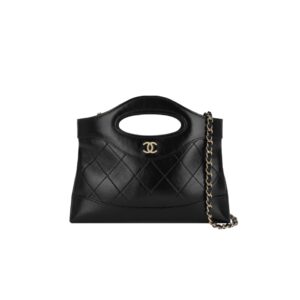 [프리미엄/해외배송]샤넬 31백 나노 CC 체인 백(블랙/금장/카프스킨)