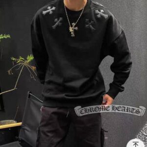 [국내배송]크롬하츠 넥 십자가 패턴 티셔츠