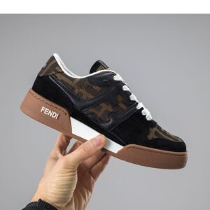 [국내배송]팬디 [FENDI] 수입프리미엄급 펜디 매치 블랙 스웨이드 캔버스 로우탑