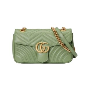 [프리미엄/해외배송]구찌 GG 마몽 마틀라세 스몰 숄더백(그린)