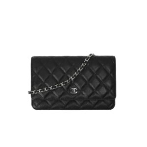 [탑티어/해외배송]샤넬 *정품가죽* WOC 클래식 체인 지갑(블랙/은장/캐비어)