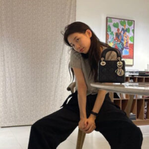 [수지]dior 레이디 디올 마이크로 백(블랙/까나쥬/램스킨)