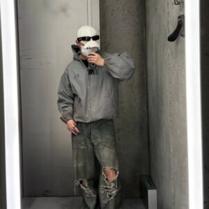 [국내배송]발렌시아가 자수로고 후드 바람막이