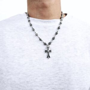 [국내배송]크롬하츠 볼크로스 체인 목걸이 실버