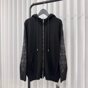 [국내배송]크롬하츠 레더 플로랄 패치 후드집업