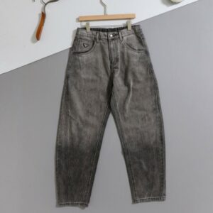 [국내배송]프라다 블랙워싱 세미와이드 팬츠