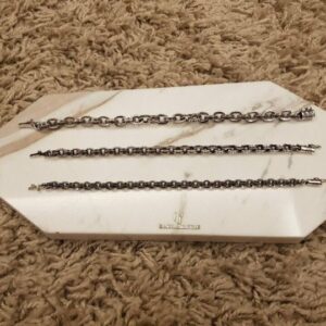 [국내배송]크롬하츠 페이퍼체인 925실버 팔찌