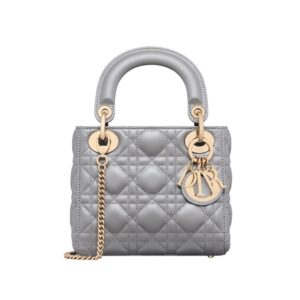 [탑티어/해외배송]디올 레이디 디올 미니 백(그레이 펄/까나쥬/램스킨)