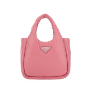 [프리미엄/해외배송]프라다 소프트 패딩 나파 레더 핸드백(제라늄 핑크)