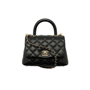 [프리미엄/해외배송]샤넬 코코핸들 미니 플랩 백(블랙/금장/캐비어)