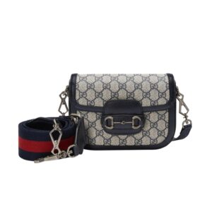 [프리미엄/해외배송]구찌 홀스빗 1955 미니 숄더백(GG수프림/블루 블랙)